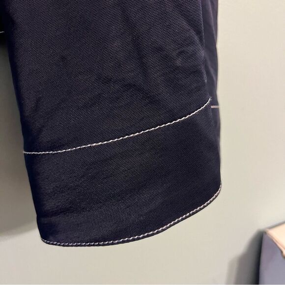 Navy PROLOGUE LONG WIDE SLEEVE SQUARE NECK BLOUSE SHIRT TOP Sz Small women - Picture 7 of 11